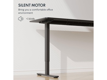 Výškovo nastaviteľný stôl FQ1B-1660-EUV2 black, 160 x 60cm, čierny - N