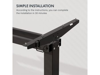 Výškovo nastaviteľný stôl FQ1B-1660-EUV2 black, 160 x 60cm, čierny - N