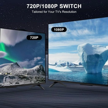 Adaptér RCA na HDMI, 1080P RCA kompozitní CVBS AV na HDMI bílý