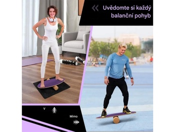 Balančná doska z dreva SP37912PU, fialová - N