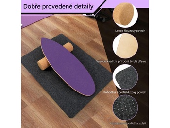 Balančná doska z dreva SP37912PU, fialová - N