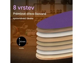 Balančná doska z dreva SP37912PU, fialová - N