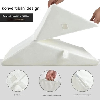 Vankúš na spanie HT1141WH z pamäťovej peny, biely - N
