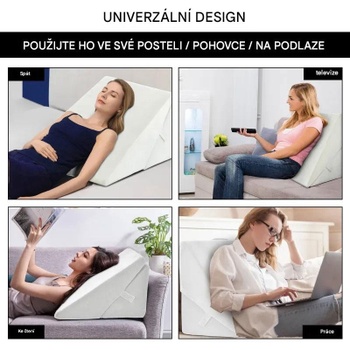 Vankúš na spanie HT1141WH z pamäťovej peny, biely - N