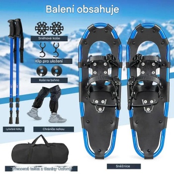 Sada snežníc SP38536NY-21, 4 v 1, 78 cm, čierno/modré - N
