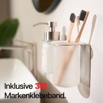 Držák na zubní kartáček Designfabrik Hamburg | Stříbrná/Mráz | Nástěnný držák Stříbrná / Mráz