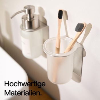 Držiak na zubnú kefku Designfabrik Hamburg | Strieborná/Mráz | Nástenný držiak Strieborná / Mráz