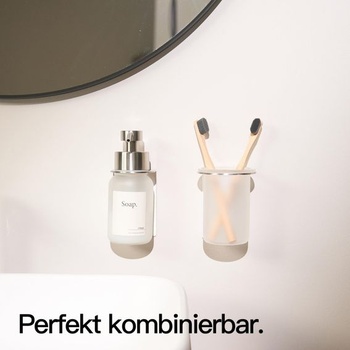 Držiak na zubnú kefku Designfabrik Hamburg | Strieborná/Mráz | Nástenný držiak Strieborná / Mráz