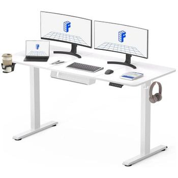 Nastaviteľný elektrický stôl QE1W-1460-EUV1, 140 x 60 cm,…