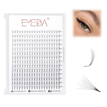 10D Objemové predĺženie rias M Kudrlinky 0,05 mm Zmiešané 8-14 mm Efekt očnej linky Predlžovanie rias