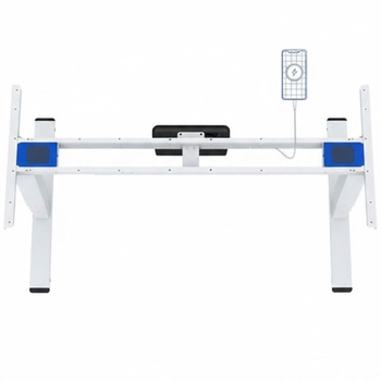 Elektricky nastaviteľný stôl EC5W-Plus-EU, 60-125 cm, bez dosky, biely - N