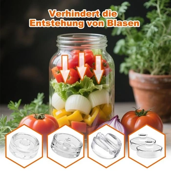 4 fermentační závaží o průměru 7 cm, skleněná závaží na kvašení s širokým otvorem, skleněná