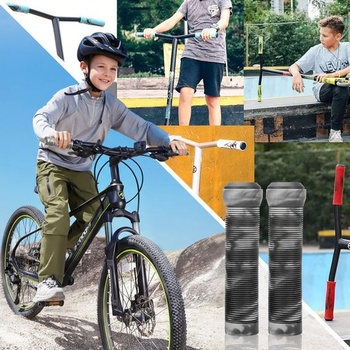 Rukojeti na koloběžky z protiskluzové gumy, ergonomické rukojeti na koloběžky, rukojeti řídítek na