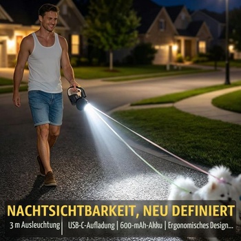 Dvojité vodítko 3M pro 2 psy - 10 kg prodloužitelné, nosnost 10 kg, natahovací vodítko s držákem na