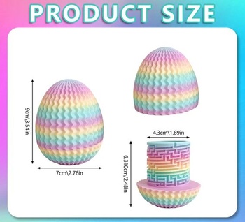 Záhadná krabička s vajíčkami 8cm 3D otravná darčeková krabička s bludiskom, skrytá priehradka,