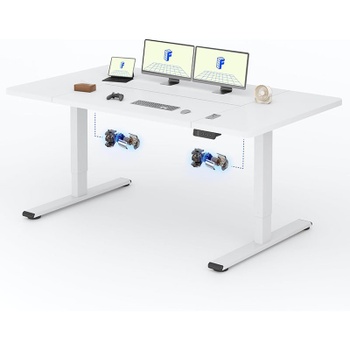 Elektrický nastaviteľný stôl QB2W-1670-EUV1, 160 x 70 cm, biely - N