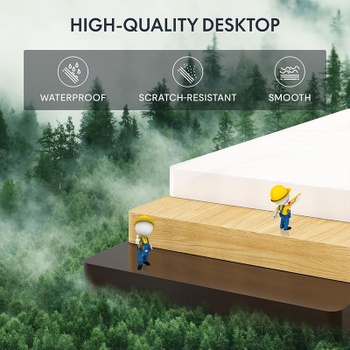Elektrický nastaviteľný stôl QB2W-1670-EUV1, 160 x 70 cm, biely - N