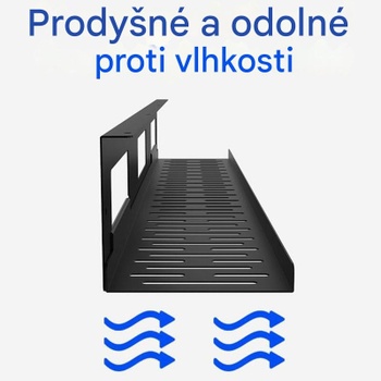 Kancelársky káblový žľab CMP051LL-B, čierny - N