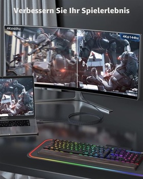 Kábel Stúti USB-C DisplayPort 1.4 8K @ 60Hz 4K @ 144Hz / 120Hz 5K @ 60Hz 2K @ 240Hz Thunderbolt 3 na