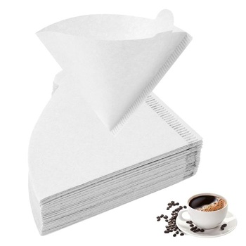 HOTUT filtračný papier na kávu, 100 kusov jednorazových kužeľových filtrov v tvare V, V02, veľkosť