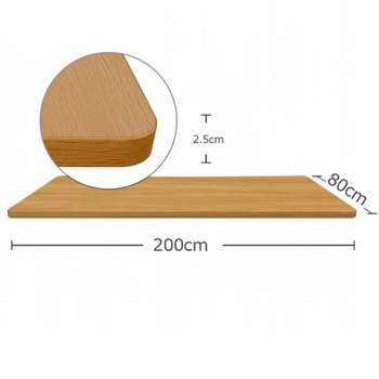 Stolová doska DT2008-Maple, 200 x 80 x 2,5 cm, javor - N