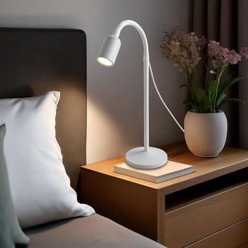 LED stolná lampa, stmievateľná USB – flexibilná čítacia lampa s 3 farebnými režimami a funkciou pamäte,