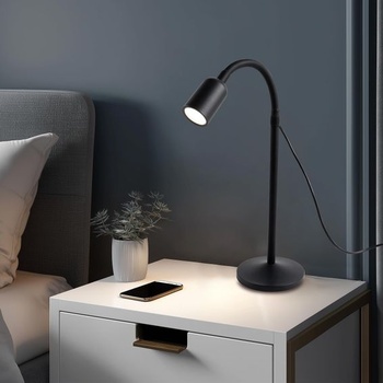 LED stolná lampa, stmievateľná USB – flexibilná čítacia lampa s 3 farebnými režimami a funkciou pamäte,