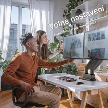 Duálny držiak monitora P1.07.006, max 35-palcový - N