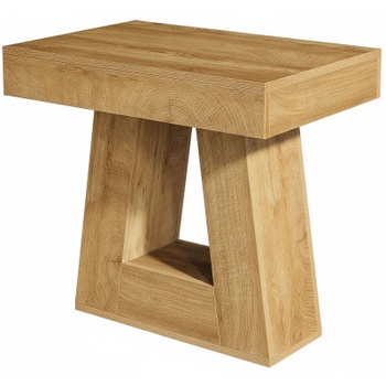 Odkladací stolík HOGA-F2240, 41,7 x 58,4 x 58,4 cm, rustikálny - N