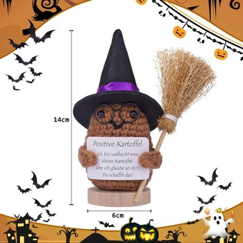 Mwmoeen Halloween pozitívnych zemiakov, darčeky s pozitívnymi zemiakmi do vrecka, kreatívne pletené