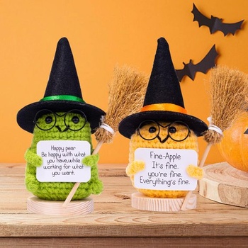 Mwmoeen Halloween pozitívnych zemiakov, darčeky s pozitívnymi zemiakmi do vrecka, kreatívne pletené
