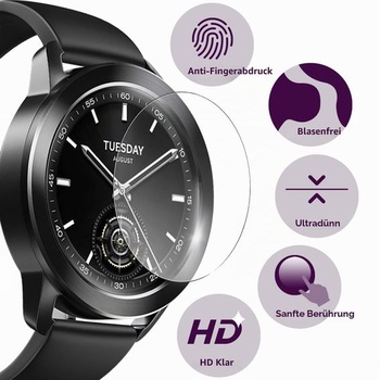 Sada 6 ochranných fólií na displej kompatibilných s Xiaomi Watch S4 47mm/S3, HD číre tvrdené
