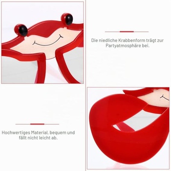 DOITOOL 2dielne krabie okuliare, zábavné párty okuliare na pláž a kostým