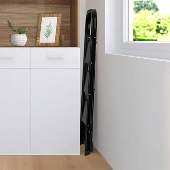 3stupňový skladací rebrík EBSL03BK, 46,5 x 73,5 x 105,3 cm, čierny - N