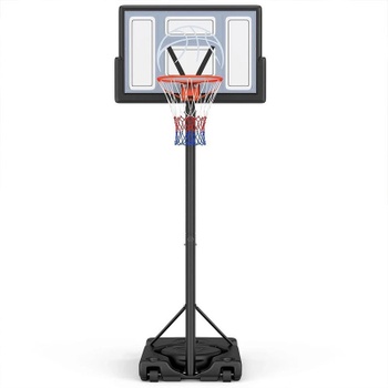 Vonkajší nastaviteľný basketbalový kôš M021A-2, prenosný, čierny - N