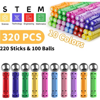 Stavebné magnetické bloky, 320 dielikov - N