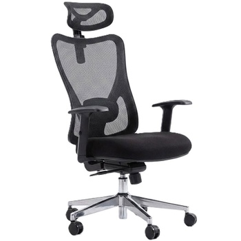 Ergonomická kancelárska stolička G-OCNC23-0327-BK, s 2D bedrovou opierkou, čierna - N