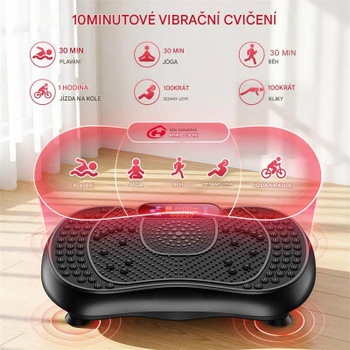 Vibračná doska X24I00F021, 15 dynamických prednastavených programov, čierna - N