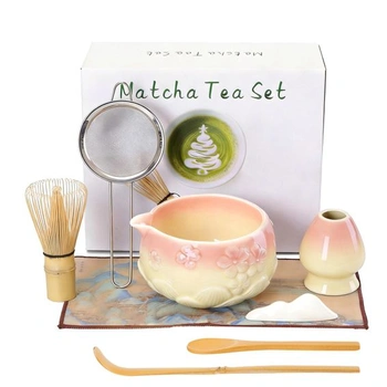 8dielna sada na Matcha, sada metličiek na Matcha s bambusovou metličkou, miska na Matcha s hubičkou,