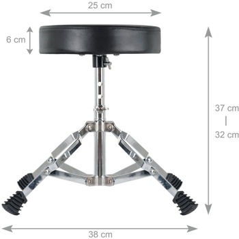 Detská bicia stolička XDrum, nastaviteľná v 3 stupňoch, čierna - N