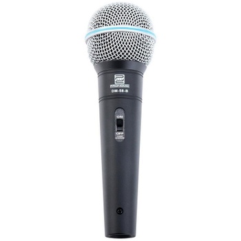Vokálny mikrofón Pronomic DM-58-B, s prepínačom, čierny - N