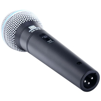 Vokálny mikrofón Pronomic DM-58-B, s prepínačom, čierny - N