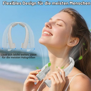 Ventilátor na krk, 6 rýchlostí, prenosný ventilátor na krk, 6000 mAh (6–20 hodín), dobíjací