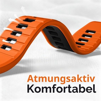 QuickFit kompatibilní s Garmin Fenix 9/8 47mm řemínkem/Fenix 7/6/5/E oranžovo-černý 22mm