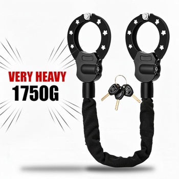 Reťazový zámok na bicykel s kľúčmi TYTA006, 93 cm, čierny - N