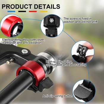 Inovatívny zvonček na bicykel z hliníkovej zliatiny pre riadidlá 22-22,8 mm - mini zvonček pre horské bicykle,