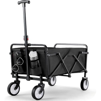 Skladací prepravný vozík YL-45, objem 70 litrov, nosnosť 60 kg, čierny - N