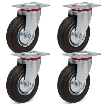 Súprava 4 otočných koliesok YL-20, Ø200 mm, do 150 kg - N