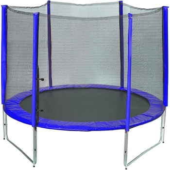 Ochranná sieť na trampolínu, so 6 tyčami 28 mm, 244 cm, modro/čierna - N