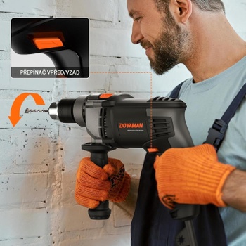 Elektrická příklepová vrtačka PHD03B, 3000 ot./min, 850 W, černo/šedá - N